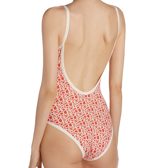Authentic NWT Moncler Logo Print One Piece Swimsuit - Picture 2 of 8